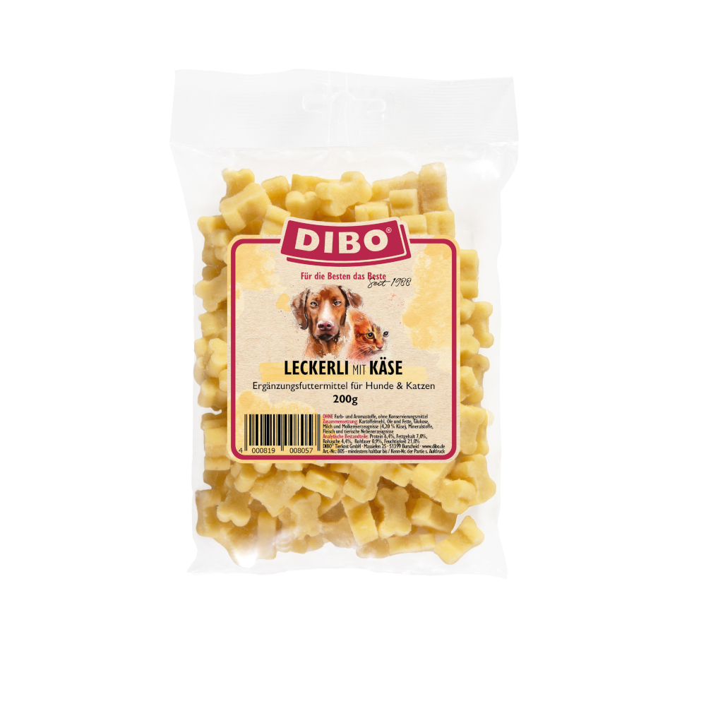 DIBO Leckerli mit Käse - Sparpaket: 6 x 200 g von DIBO