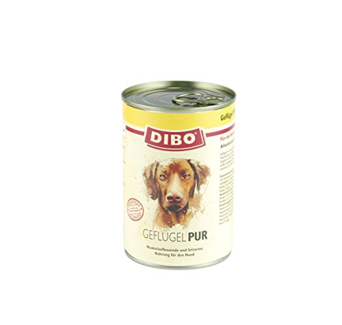 DIBO - PUR GEFLÜGEL, 400g-Dose, Reine Fleischdosen aus frischem und natürlichem Fleisch! DIBO-Qualität von DIBO