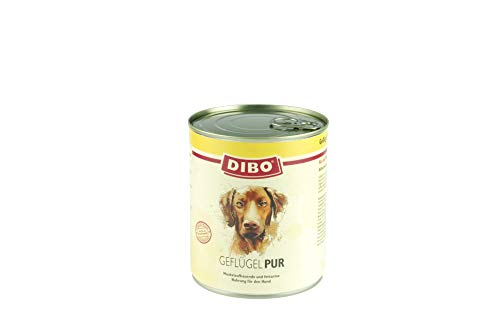 DIBO - PUR GEFLÜGEL, 800g-Dose, reine Fleischdosen aus frischem und natürlichem Fleisch! DIBO-Qualität von DIBO