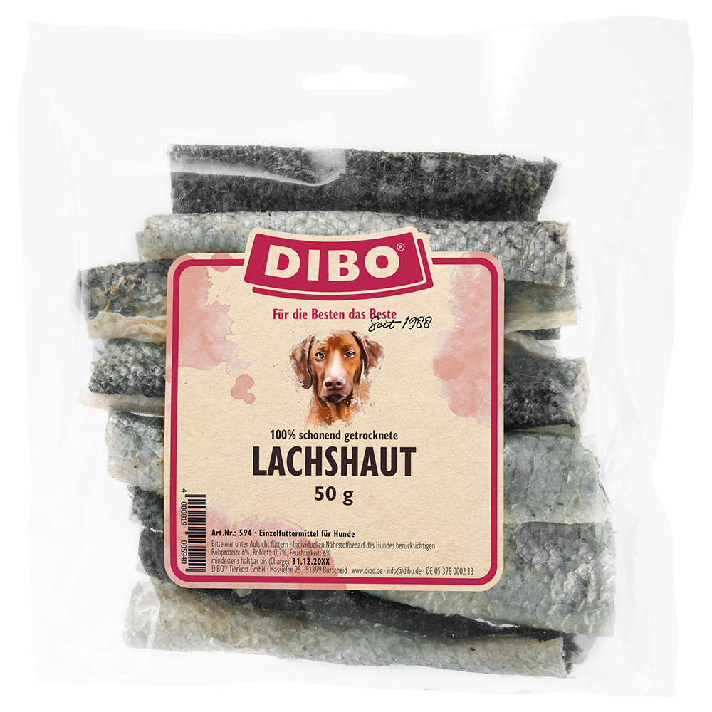Dibo Lachshaut - Sparpaket: 8 x 50 g von DIBO