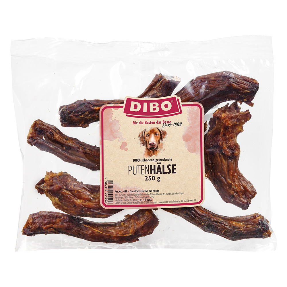 DIBO Puten-Hälse - Sparpaket: 3 x 250 g von DIBO