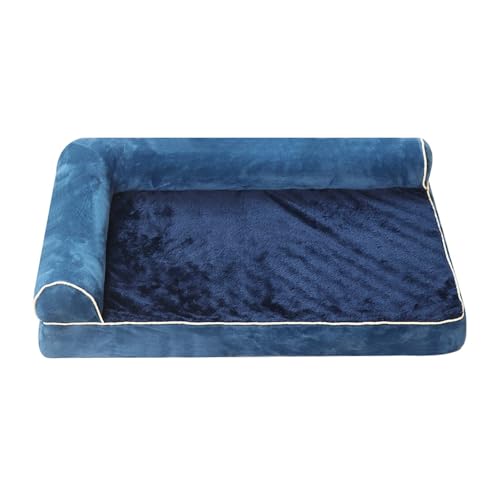 DIDILLX Haustier-Sofa für kleine Hunde mit doppelter Kopfstütze, Eierkiste, Schaumstoff, waschbar, Couch, Bett, rutschfestes Hunde-Schlafkissen von DIDILLX