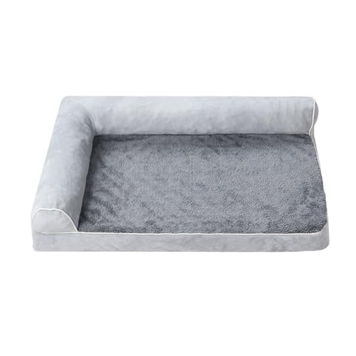 DIDILLX Haustier-Sofa für kleine Hunde mit doppelter Kopfstütze, Eierkiste, Schaumstoff, waschbar, Couch, Bett, rutschfestes Hunde-Schlafkissen von DIDILLX