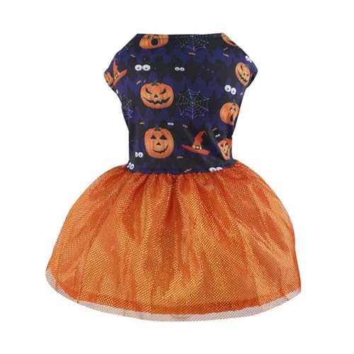 DIDILLX Hundekleid für kleine, große Hunde, Halloween-Totenkopf-Rock, Hundebekleidung, Frühlingshundekleidung für Hunde im Freien von DIDILLX