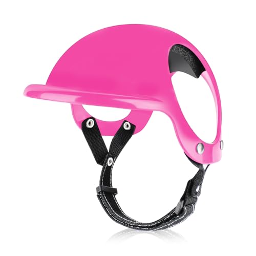 DIDILLX Kleiner Haustierhelm mit Ohrloch, verschleißfester Motorradhelm für Hunde, Katzen, Sport, Outdoor, Fahrradhelm von DIDILLX