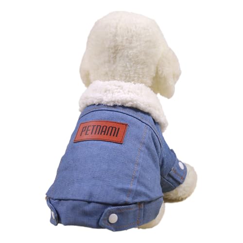 DIDILLX Warmer Hundemantel mit zwei Beinen für Outdoor-Aktivitäten, warmer Fleece-Mantel, winddichtes Outfit, modische kleine Hundekleidung für Chihuahuas von DIDILLX