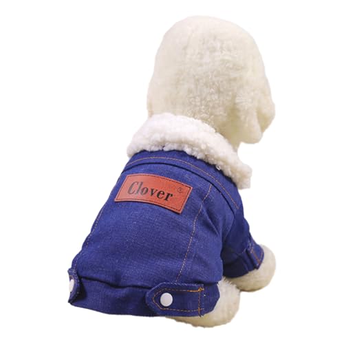 DIDILLX Warmer Hundemantel mit zwei Beinen für Outdoor-Aktivitäten, warmer Fleece-Mantel, winddichtes Outfit, modische kleine Hundekleidung für Chihuahuas von DIDILLX