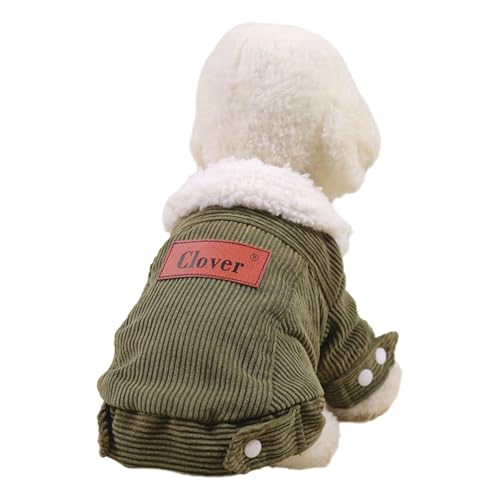 DIDILLX Warmer Hundemantel mit zwei Beinen für Outdoor-Aktivitäten, warmer Fleece-Mantel, winddichtes Outfit, modische kleine Hundekleidung für Chihuahuas von DIDILLX