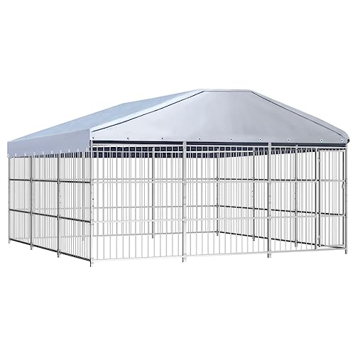 Hundehütte Outdoor mit Dach 450x450x200cm von DIGBYS