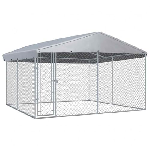 DIGIPLASTICS Ezooza Dabrova Hundebox für draußen, hochwertig, 380 x 380 x 240 cm, Metallfarbe von DIGIPLASTICS