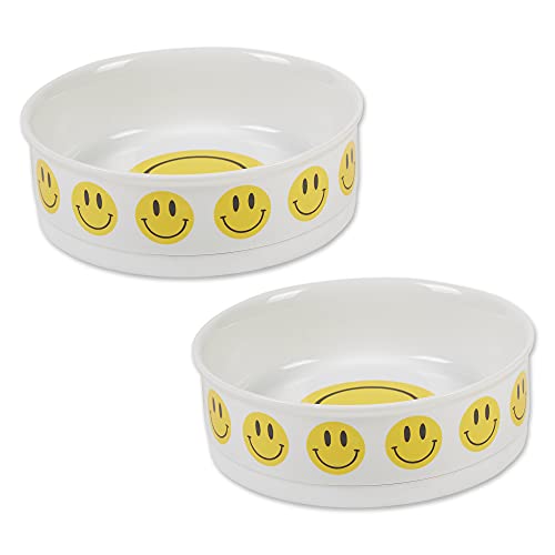 Bone Dry Ceramic Pet Collection, großes Set, 19 x 6,1 cm, Smiley-Gesicht, 2 Stück von DII