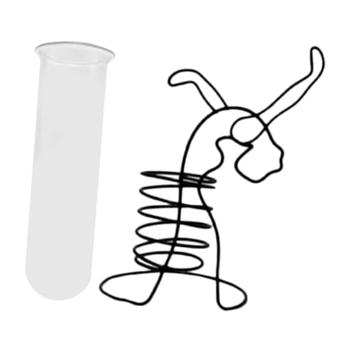 DIKACA 1 Satz Schmiedeeisen Blumen Arrangierte Blumenvase Topf Für Wasserpflanzen Blumenröhre Pflanzenbehälter Heimdekoration Hohle Vase Wasserpflanzenvase Dekorativer Pflanzer Glas von DIKACA