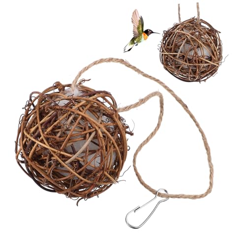 DIKACA Vogelnest Materialball Für Wildvögel Outdoor Nistmaterial Für Kolibris Und Andere Vögel 8CM Ideales Nesting Material Für Die Natur von DIKACA