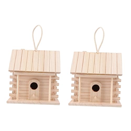 DIKACA 2 Stück hölzernes Nest Outdoor- Vogelnest klein hängendes Vogelhaus Zubehör für Vögel im Freien Heimtierbedarf für Vögel Vogelhütte Bett Hängende Papageihaus DIKACA 2 Stück hölzernes Nest Outdoor- Vogelnest klein hängendes Vogelhaus Zubehör für Vögel im Freien Heimtierbedarf für Vögel Vogelhütte Bett Hängende Papageihaus von DIKACA