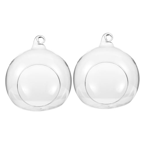 DIKACA 2St Eco-Flasche Kugelverzierung für Luftpflanze hängender Glaspflanzer graceling Wandhalterungen Miniaturhalter Hängender Luftpflanzenhalter Tisch Terrarium Lob von DIKACA