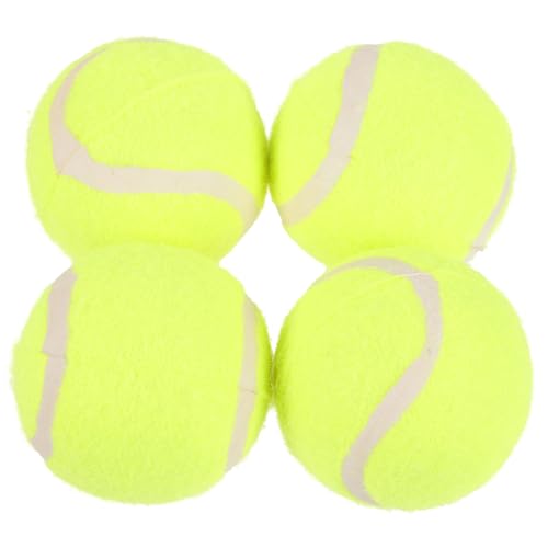 DIKACA 4 Stück Hund Spielt Bälle Hundeball Hundetrainerball Tennisbälle Für Hunde Angel Zubehör Ball Für Hundespielzeug Bälle Für Kleine Hunde Interaktives Outdoor-Hund Kleiner Hund Gummi von DIKACA