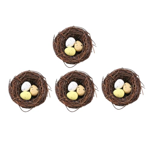 DIKACA 4 Stück Vogel -Nest -Eier -Ornamente Nester Miniatur künstlich Nein Vogelnest Ostervögel nisten Vögel Nest Decor Rattan DIKACA 4 Stück Vogel -Nest -Eier -Ornamente Nester Miniatur künstlich Nein Vogelnest Ostervögel nisten Vögel Nest Decor Rattan von DIKACA
