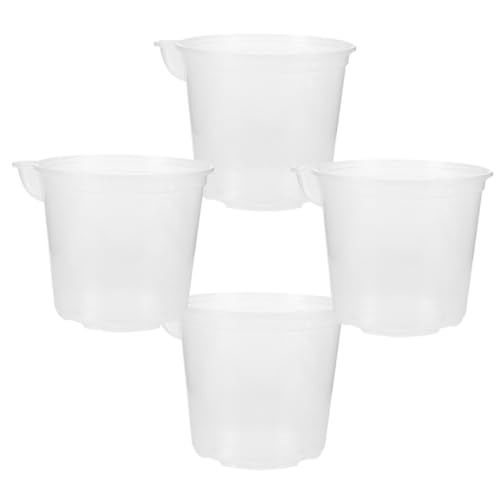 DIKACA 4er Set Transparente Selbstbewässernde Blumentöpfe Mit Wasserabsorptionssystem Ideal Für Sukkulenten Und Pflanzen Pflanzgefäße Mit Wasserspeicher Für Einfaches von DIKACA