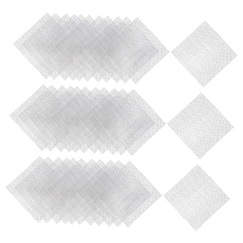 DIKACA 50 Stück quadratische Topfunterlagen Pflanztöpfe Drainagenetz-Pads rutschfeste Bodendichtung für Pflanzen Fiberglasnetzmaterial 10 x 10 cm von DIKACA