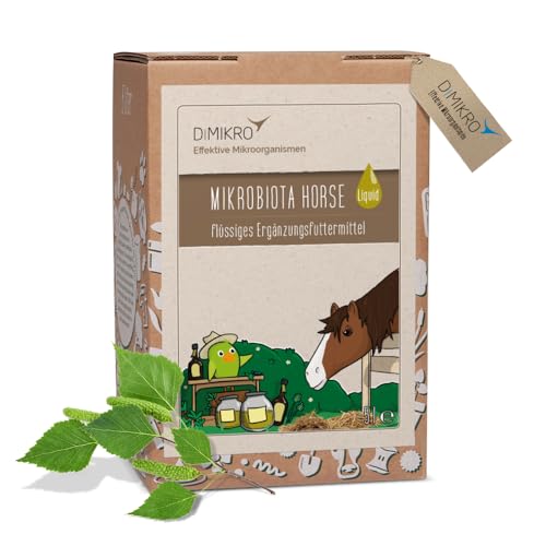 Futterergänzung für Pferde - flüssig und fermentiert - Mikrobiota Horse Liquid - natürlich und verträglich (5 Liter) von DIMIKRO