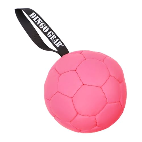 Dingo Gear Ball mit Schlaufe gefüllt vollball aus Eco Leder Durchmesser von18 cm Hundespielzeug Trainings Ball Hundetraining Spaß für Hund Rosa S02683 von DINGO GEAR WWW.DINGOGEAR.COM 1977