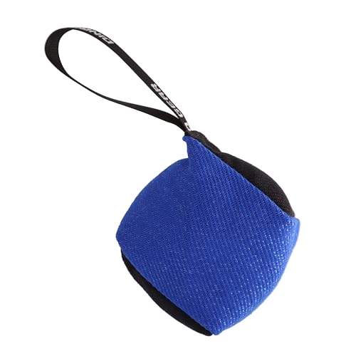 Dingo Gear Beißwurst Hundespielzeug aus Nylcot mit Griff 10x10 cm Würfelform in Schwarz/Blau – Ideal für Training und Spiel S02776 von DINGO GEAR WWW.DINGOGEAR.COM 1977