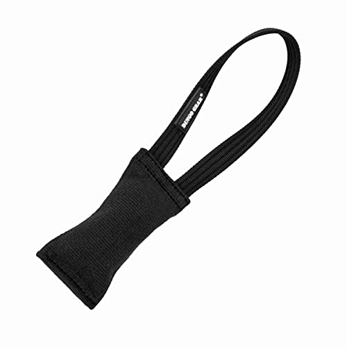 Dingo Gear Beisswurst aus Baumwolle Zerrspielzeug keine scharfen Kanten mit Griff 6x13 cm Schwarz Training mit Hund Obedience Apport Gehorsam Übung S00005 von DINGO GEAR WWW.DINGOGEAR.COM 1977