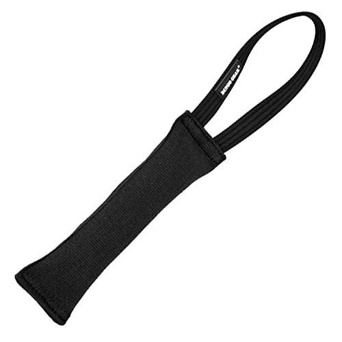 Dingo Gear Beisswurst aus Baumwolle Zerrspielzeug Keine scharfen Kanten mit Griff 6x23 cm Schwarz Training mit Hund Obedience Apport Gehorsam Übung S00008 von DINGO GEAR WWW.DINGOGEAR.COM 1977