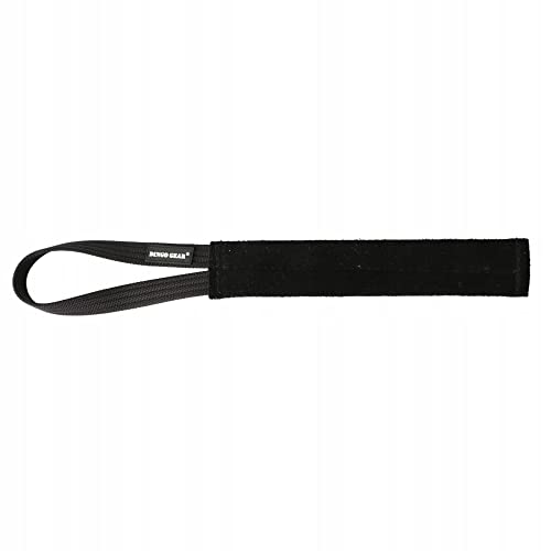 Dingo Gear Beisswurst aus Leder flach Schwarz 25x4 cm 1 Griff Hundetraining apportieren weich Spiel mit Hund S00221 von DINGO GEAR WWW.DINGOGEAR.COM 1977