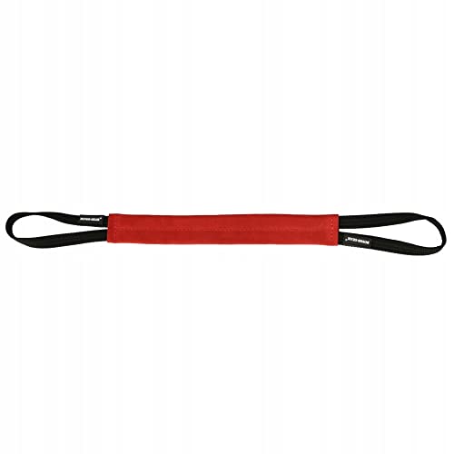 Dingo Gear Beisswurst aus Leder flach Rot 35x4 cm 2 Griff Hundetraining apportieren weich Spiel mit Hund S00222 von DINGO GEAR WWW.DINGOGEAR.COM 1977