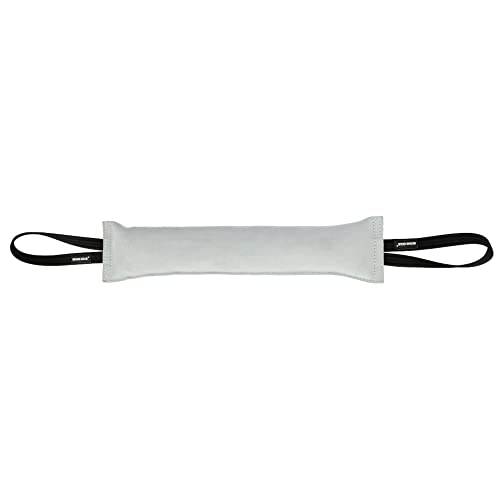 Dingo Gear Beißwurst aus Leder Spiel Training Hundespielzeug Hundesport Hundetraining 2 Griff, 50 x 6 cm natürliche Farbe S00217 von DINGO GEAR WWW.DINGOGEAR.COM 1977