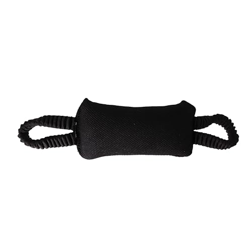 Dingo Gear Beißwurst mit 2 Griff Bungee Breite 8 cm Länge 22 cm aus Nylcot für Hundetraining IGP IPO Obedience Schutzhund Schwarz S02820 von DINGO GEAR WWW.DINGOGEAR.COM 1977