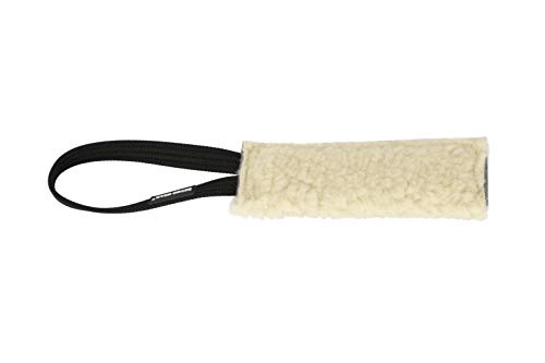 Dingo Gear Beisswurst mit einem Griff Schafe Wolle Plush Naturfarbe 6x20 cm Apport Training mit Hund S00428 von DINGO GEAR WWW.DINGOGEAR.COM 1977