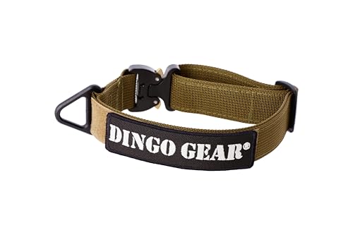 Dingo Gear Hundehalsband mit Cobra Schnalle, Farbe Coyote Braun, Band Breite 4 cm Länge 38-48 cm S03132 von DINGO GEAR WWW.DINGOGEAR.COM 1977