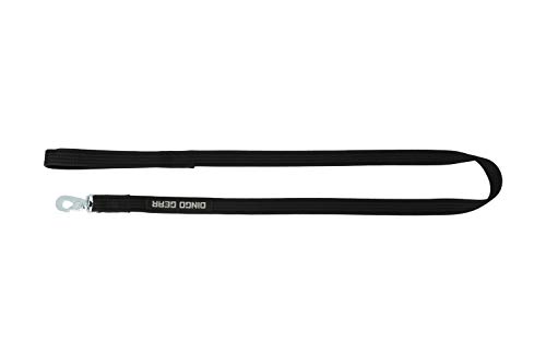 Dingo Gear Hundeleine Einzel Stylon Band Länge 150 cm Breite 2,8 cm Karabiner Haken BGB Schwarz Starke,Große Hunde Trainieren S03700 von DINGO GEAR WWW.DINGOGEAR.COM 1977