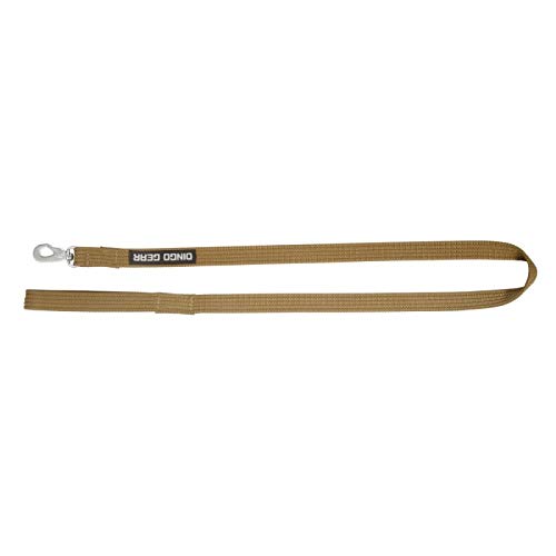 Dingo Gear Hundeleine Einzel Stylon Band Länge 200 cm Breite 2,8 cm Karabiner Haken BGB Coyote-Braun Starke,Große Hunde Trainieren S03708 von DINGO GEAR WWW.DINGOGEAR.COM 1977