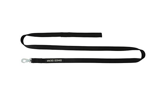 Dingo Gear Hundeleine Einzel Stylon Band Länge 200cm Breite 2,8 cm Karabiner Haken BGB Schwarz Starke,Große Hunde Trainieren S03701 von DINGO GEAR WWW.DINGOGEAR.COM 1977