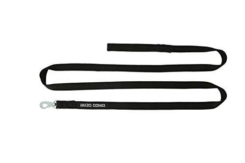 Dingo Gear Hundeleine Einzel Stylon Band Länge 250 cm Breite 2,8 cm Karabiner Haken BGB Schwarz Starke,Große Hunde Trainieren S03702 von DINGO GEAR WWW.DINGOGEAR.COM 1977