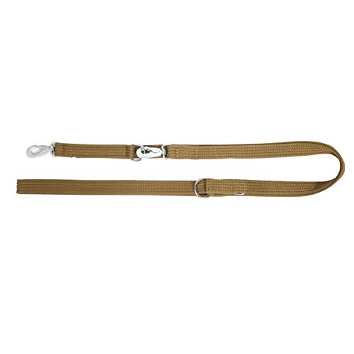 Dingo Gear Hundeleine Verlängert Stylon Band Länge 120-250 cm Breite 2,8 cm Karabiner Haken BGB Coyote-Braun Starke,Große Hunde Trainieren S03712 von DINGO GEAR WWW.DINGOGEAR.COM 1977