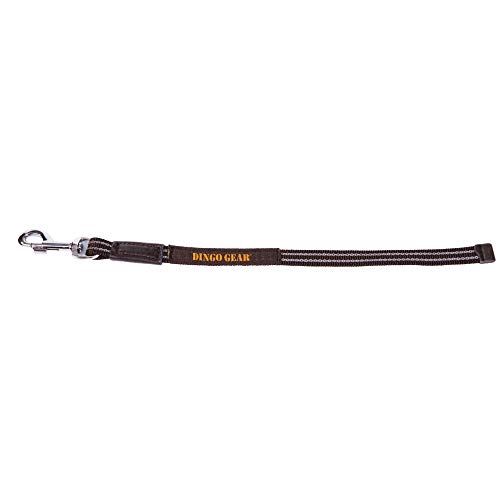 Dingo Gear Hundeleine aus Gummi Band ohne Griff Breite 2 cm Länge 50 cm Schwarz S03607 von DINGO GEAR WWW.DINGOGEAR.COM 1977