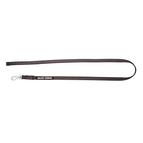 Dingo Gear Hundeleine aus Gummiertem Band ohne Griff mit BGB-Karabiner Haken Einzelne Breite 2 cm Länge 100 cm Schwarz S03715 von DINGO GEAR WWW.DINGOGEAR.COM 1977