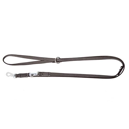 Dingo Gear Hundeleine mit einem Griff aus Gummiband mit einem Karabiner BGB Verlängerte Breite 2 cm Länge 120-250 cm Schwarz S03725 von DINGO GEAR WWW.DINGOGEAR.COM 1977