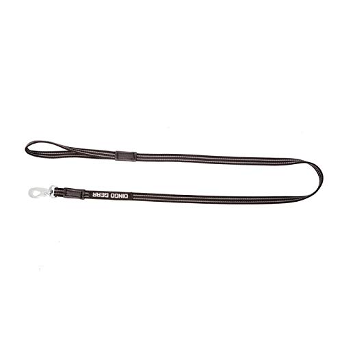 Dingo Gear Hundeleine mit einem Griff aus gummiertem Band mit einem Karabiner BGB Einzelne Breite 2 cm Länge 250 cm Schwarz S03722 von DINGO GEAR WWW.DINGOGEAR.COM 1977