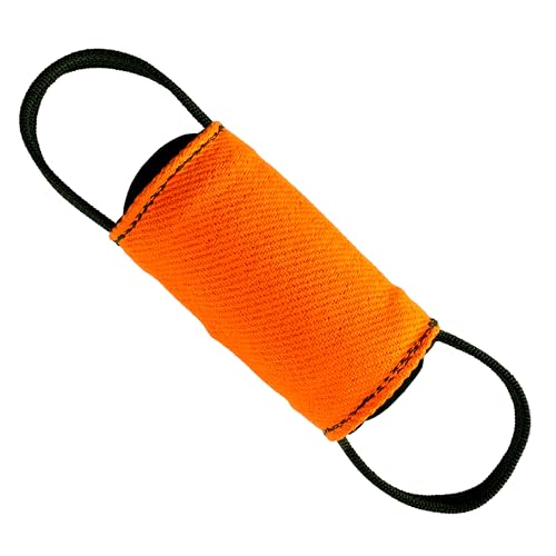 Dingo Gear Spielzeug Training Mini Walze aus Nylcot Hundesportarten Apportieren Ziehen Spielen 2 Griffe 15x6 cm Orange S02810 von DINGO GEAR WWW.DINGOGEAR.COM 1977