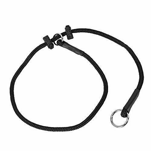 Dingo Gear Hundehalsband, handgefertigt, aus starker Schnur mit 2 Begrenzern, wasserdichtes Halsband für K9-Training, IGP, Agitation, Beißarbeit, Gehorsamkeit, Schwarz, L (S04049) von DINGO GEAR WWW.DINGOGEAR.COM 1977