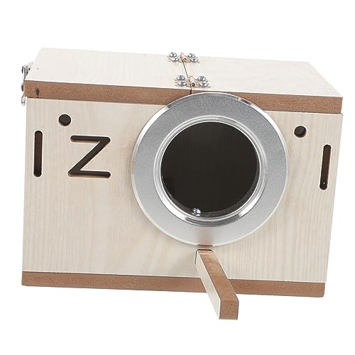 DINHEAROM 1stk Papageien Zuchtbox Vogelfütterer Birds Hideaway Schlafbett Kolibri-futterstation Nest Haustier Vogel Papageienspielzeug Hamster Vogelhäuser Im Freien Finkenfutter Weiß Hölzern von DINHEAROM