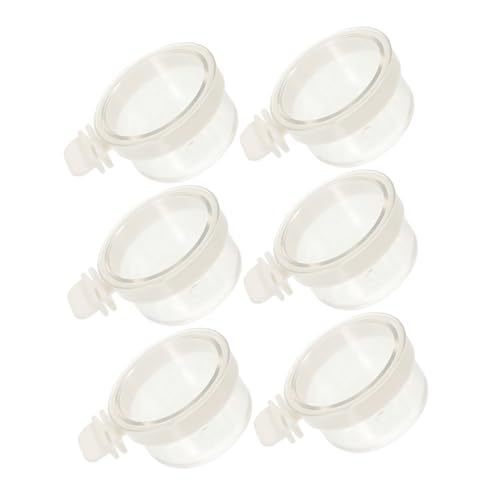 DINHEAROM 6 Stück Teiliges Vogelkäfig Zubehör Transparentes Futter und Wasserspender für Wellensittiche und Kleine Vögel Einfach zu Reinigen aus Hochwertigem für Verschiedene Käfige DINHEAROM 6 Stück Teiliges Vogelkäfig Zubehör Transparentes Futter und Wasserspender für Wellensittiche und Kleine Vögel Einfach zu Reinigen aus Hochwertigem für Verschiedene Käfige von DINHEAROM