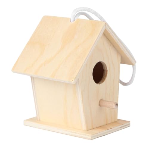 DINHEAROM Kleiner Selbstgemacht Vogelhaus aus Holz Unbemaltes Spielzeug Vogelnest Selbermachen Geeignet für Kinder Kunsthandwerk mit Juteseil für Kreative Bastelprojekte DINHEAROM Kleiner Selbstgemacht Vogelhaus aus Holz Unbemaltes Spielzeug Vogelnest Selbermachen Geeignet für Kinder Kunsthandwerk mit Juteseil für Kreative Bastelprojekte von DINHEAROM