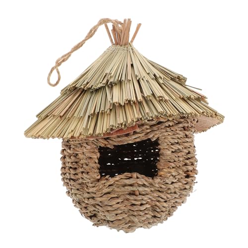 DINHEAROM Hängendes Vogelhaus aus Handgewebtem Gras Kreatives Vogelnest für Outdoor Parrots und Langlebig und für Garten und Naturbeobachtungen DINHEAROM Hängendes Vogelhaus aus Handgewebtem Gras Kreatives Vogelnest für Outdoor Parrots und Langlebig und für Garten und Naturbeobachtungen von DINHEAROM