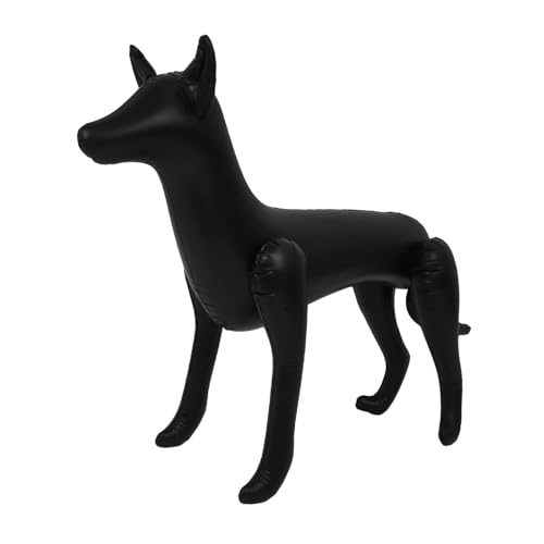 DINHEAROM Haustierkleidung artikuliertes Steckdeckel Sparschwein künstliche Glühbirne hundezubehör aufblasbares Tier Schaufensterpuppe für Hunde Schaufensterpuppenständer PVC Black von DINHEAROM